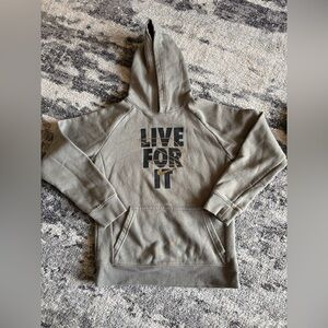 Nike 3Brand Sage Gray Graphic Hoodie kids youth medium 10/12 3Brand